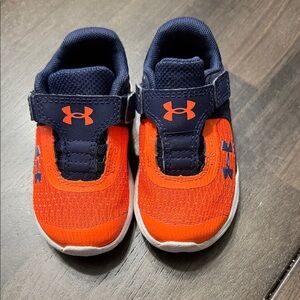 Under Armour Kids' Bright Orange and Dark Blue Sneakers